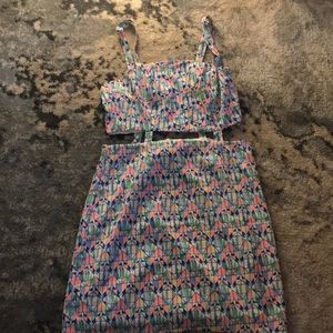 NWOT multi dress with cutout detail